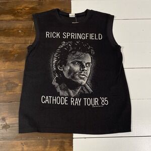 Vintage 1985 Rick Springfield Cathode Ray Tour T-Shirt